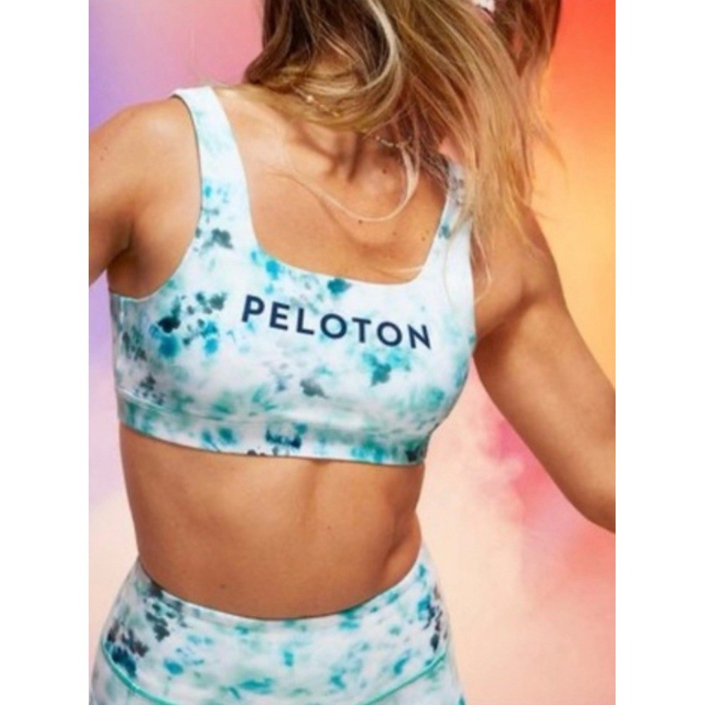 Women's Peloton Sports Bra Blue Diamond V Back Small